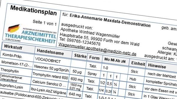 Medikamentenplan Vordruck Medikationsplan Zum Ausfüllen Und Ausdrucken ...